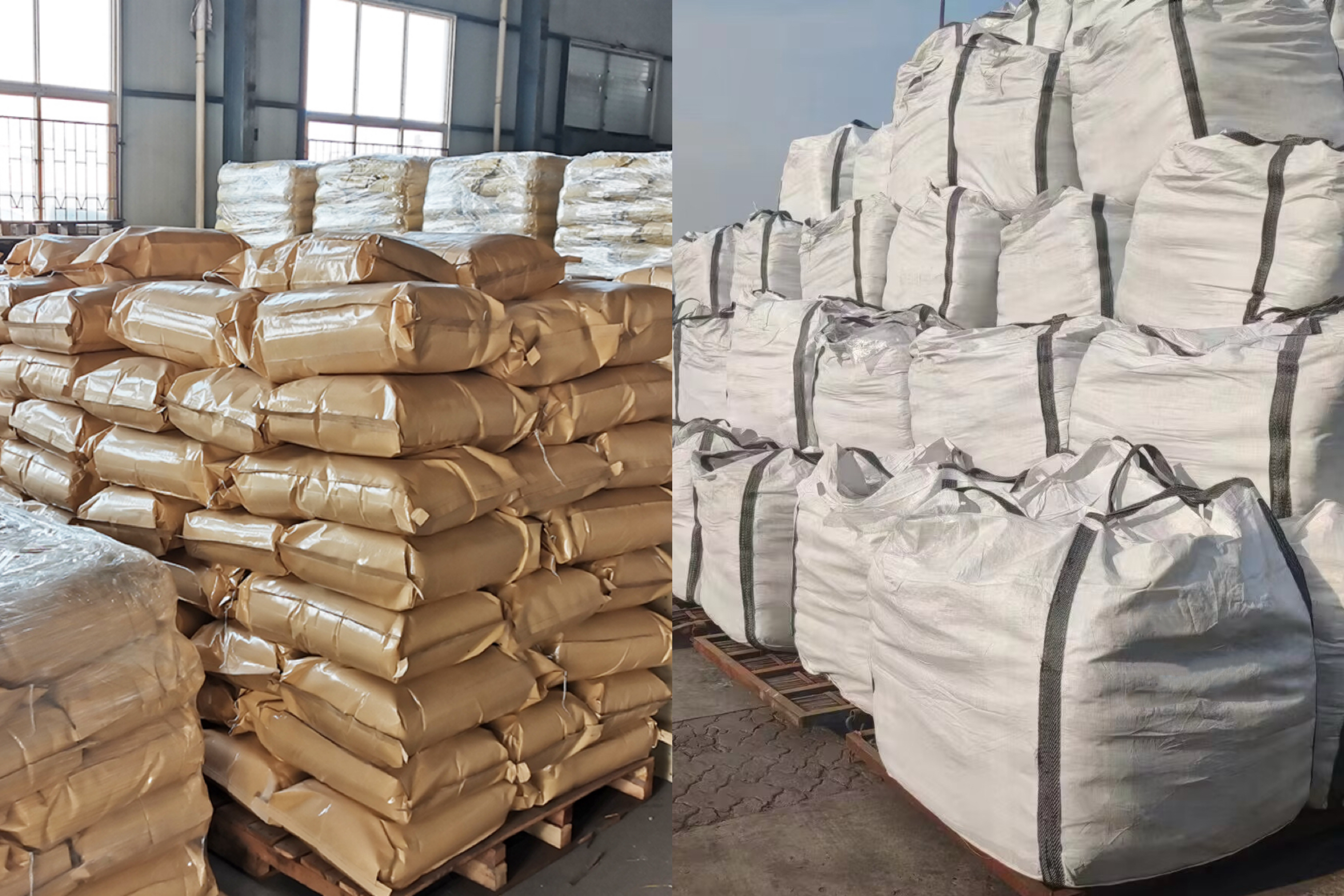 Stacked fiber drums ready for international delivery